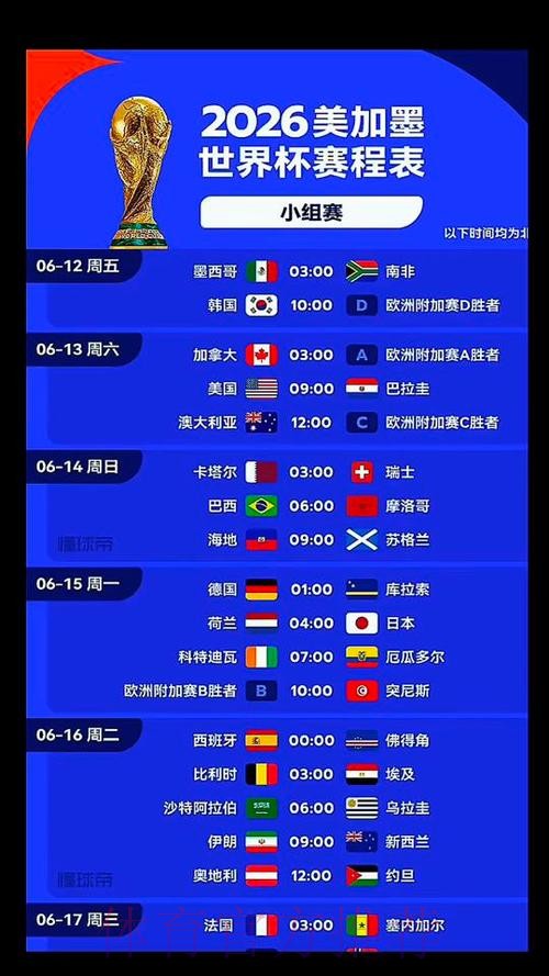 2026美加墨世界杯直播几点开始